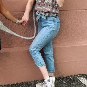 TOPSHOP LIGHT JEANS, MIDCALF LENGTH, MIDRISE